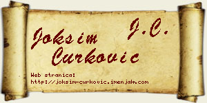 Joksim Ćurković vizit kartica